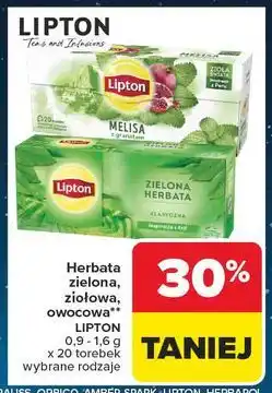Carrefour Herbatka melisa z granatem Lipton Zioła Świata oferta