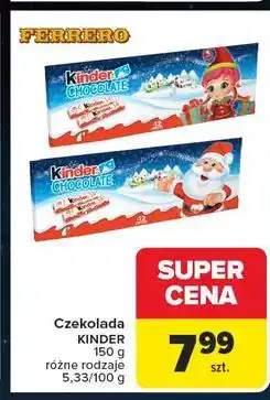 Carrefour Czekoladki świąteczne mikołaj Kinder Chocolate oferta