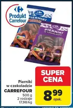 Carrefour Pierniki w czekoladzie mlecznej Carrefour Classic oferta