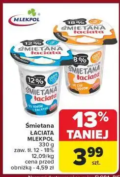 Carrefour Śmietana 18% Łaciata oferta