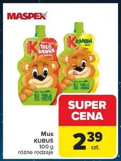 Carrefour Mus banan-jabłko Kubuś oferta