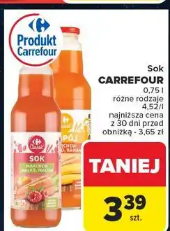 Carrefour Sok marchew-jabłko-banan Carrefour oferta