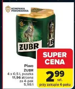 Carrefour Piwo Żubr 1768 oferta