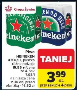 Carrefour Piwo Heineken 0.0% oferta