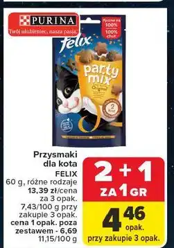 Carrefour Karma dla kotów original mix Purina Felix Party Mix oferta