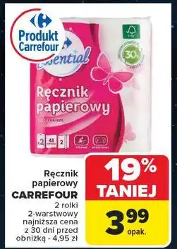 Carrefour Ręczniki papierowe z nadrukiem Carrefour Essential oferta
