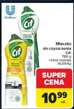 Carrefour Mleczko do czyszczenia z mikrokryształkami original Cif Cream oferta