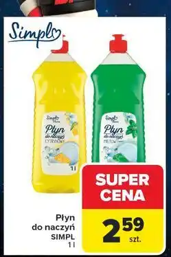 Carrefour Płyn do naczyń cytrynowy Simpl oferta
