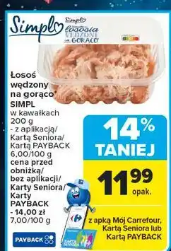 Carrefour Łosoś kawałek wędzony na gorąco Simpl oferta