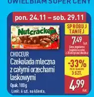 ALDI Czekolada mleczna z całymi orzechami laskowymi Choceur oferta