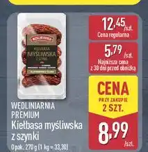 ALDI Kiełbasa myśliwska z szynki Wędliniarnia Premium oferta