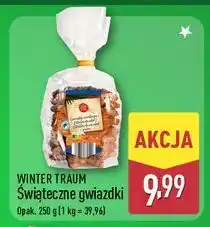 ALDI Ciastka gwiazdki z czekoladą mleczną i posypką Wintertraum oferta