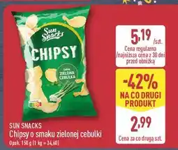 ALDI Chipsy zielona cebulka Sun Snacks oferta