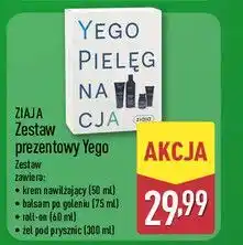 ALDI Zestaw yego żel pod prysznic 300 ml+ anty-perspirant 60 ml + krem do twarzy 50 balsam Ziaja oferta