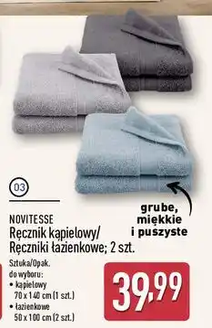 ALDI Ręcznik kąpielowy 70 x 140 cm Novitesse oferta