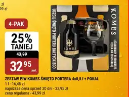 bi1 Zestaw piw komes święto portera 4x0,5 l + pokal oferta