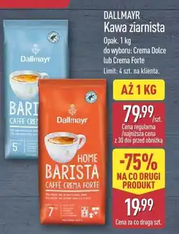 ALDI Kawa Home Barista Caffè Crema FORTE Dallmayr oferta
