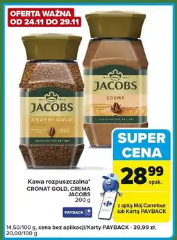 Carrefour Express Kawa rozpuszczalna CREMA JACOBS oferta