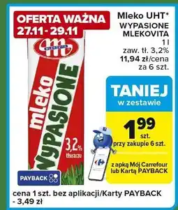 Carrefour Express Mleko UHT WYPASIONE MLEKOVITA 3,2% oferta