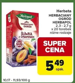 Carrefour Express Herbata HERBACIANY OGRÓD HERBAPOL różne rodzaje oferta