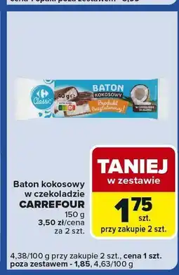 Carrefour Express Baton kokosowy w czekoladzie CARREFOUR 150 g oferta
