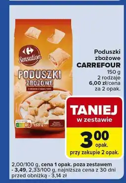Carrefour Express Poduszki zbożowe CARREFOUR 150 g 2 rodzaje oferta