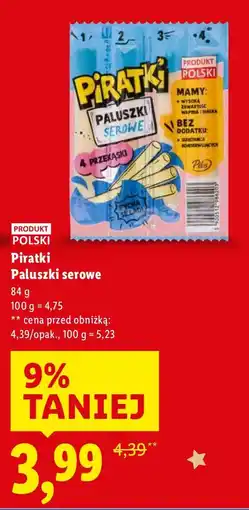 Lidl Ser paluszki serowe Piratki oferta