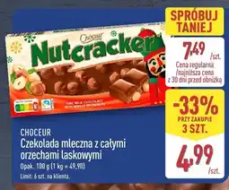 ALDI Czekolada mleczna z całymi orzechami laskowymi Choceur Nutcracker oferta