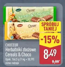 ALDI Herbatniki zbożowe Cereals & Choco Choceur różne rodzaje oferta