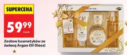 Biedronka Zestaw kosmetyków ze świecą Argan Oil Gloss! oferta