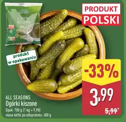 ALDI ALL SEASONS Ogórki kiszone oferta