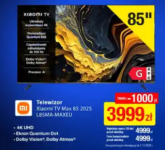 Telewizor Xiaomi TV Max 85 2025 L85MA-MAXEU