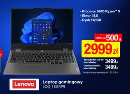 RTV EURO AGD Laptop gamingowy LOQ 15ARP9 oferta