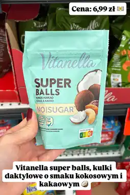 Biedronka Kulki daktylowe Super Balls kokos i kakao no sugar Vitanella oferta