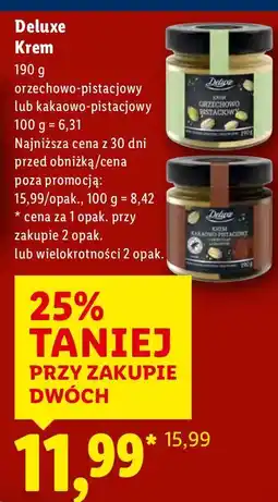 Lidl Krem Deluxe orzechowo-pistacjowy lub kakaowo-pistacjowy oferta