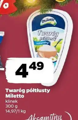 Netto Twaróg półtłusty 300g Miletto oferta