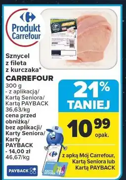Carrefour Sznycel z fileta z kurczaka CARREFOUR oferta