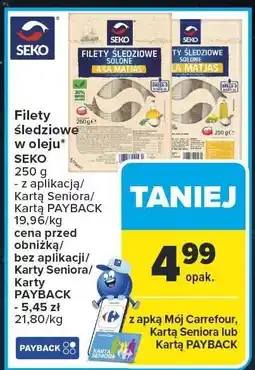 Carrefour Filety śledziowe w oleju SEKO oferta