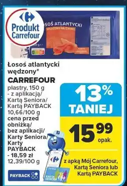 Carrefour Łosoś atlantycki wędzony CARREFOUR plastry oferta