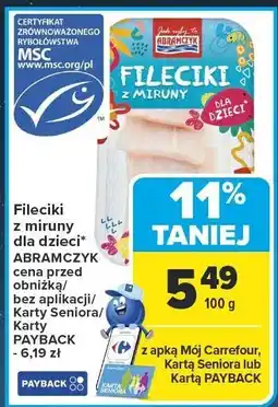 Carrefour Fileciki z miruny dla dzieci ABRAMCZYK oferta