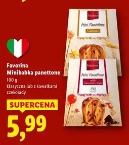 Lidl Minibabka panettone Favorina klasyczna lub z kawałkami czekolady oferta
