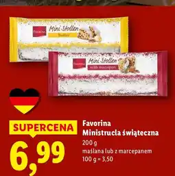 Lidl Ministrucla świąteczna Favorina maślana lub z marcepanem oferta