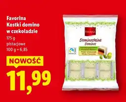 Lidl Kostki domino w czekoladzie Favorina pistacjowe oferta