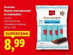 Lidl Batony marcepanowe w czekoladzie Favorina słony karmel lub z kawałkami czekolady oferta
