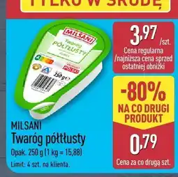 ALDI Twaróg półtłusty MILSANI Twaróg półtłusty oferta