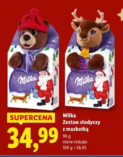 Lidl Czekolada Milka Zestaw słodyczy z maskotką różne rodzaje oferta