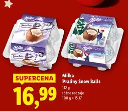 Lidl Czekolada Milka Pralinki Snow Balls różne rodzaje oferta