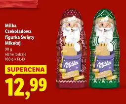 Lidl Czekolada Milka Czekoladowa figurka Święty Mikołaj oferta