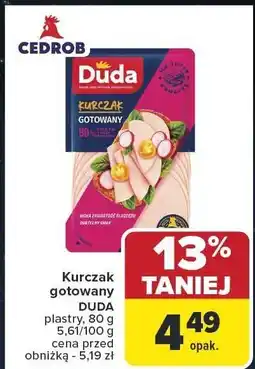Carrefour Kurczak gotowany DUDA plastry 80 g oferta