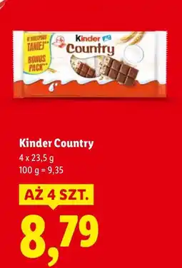 Lidl Czekolada Kinder Country oferta